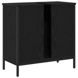Walplus Bathroom Sink Cabinet Black Oak 60 X 30 X 60 Cm Engineered Wood - thumbnail 8