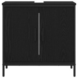 Walplus Bathroom Sink Cabinet Black Oak 60 X 30 X 60 Cm Engineered Wood - thumbnail 6