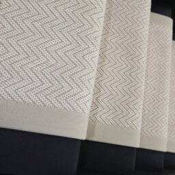 RainbowHome Herringbone Savoy Wool Stair Runner With 100% Sand Cotton Border 50Cm X 700Cm - thumbnail 3