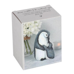 Penguin Mother And Baby Ornament With Mini Sentiment Card - thumbnail 4