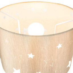 Happy Homewares Contemporary Beige Linen Childrens/kids Pendant/lamp Shade With Laser Cut Stars - thumbnail 3