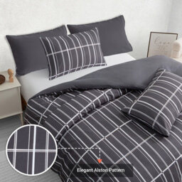 Pamposh Super King Size Duvet Cover Set Premium Brushed Microfiber Duvet Cover Ultrasoft Reversible Duvet Set With Zipper Closure - thumbnail 3