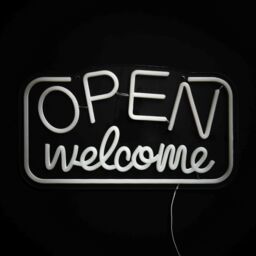 Glow Neon Open Welcome Neon Multicoloured Plug-In Led Wall Light - thumbnail 6