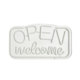 Glow Neon Open Welcome Neon Multicoloured Plug-In Led Wall Light - thumbnail 3