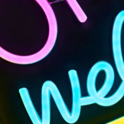 Glow Neon Open Welcome Neon Multicoloured Plug-In Led Wall Light - thumbnail 7