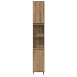 Berkfield Modern 3 Piece Bathroom Furniture Set Artisan Oak Engineered Wood - thumbnail 8