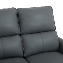 More4Homes Madrid 3 Seater Manual Recliner Air Leather Sofa (Grey) - thumbnail 5