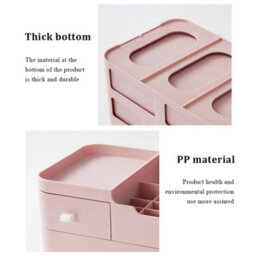 Makeup And Skincare Organizer Box With Drawers Cosmetic Storage Case For Vanity - thumbnail 4