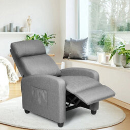 Modern Upholstered Recliner Armchair Sofa Lounge Chair Adjustable Backrest Home - thumbnail 3