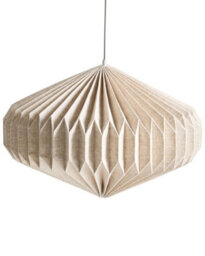 Beliani Beige Pendant Lamp With Paper Shade - Modern Living Room Light, Adjustable Height, W48 X H132Cm - thumbnail 3