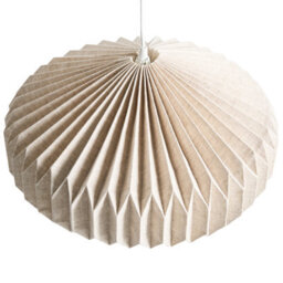 Beliani Beige Pendant Lamp With Paper Shade - Modern Living Room Light, Adjustable Height, W48 X H132Cm - thumbnail 2