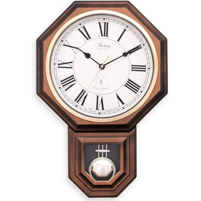 46Cm Wall Clock, Battery-Powered Radio-Controlled With Pendulum - image 1