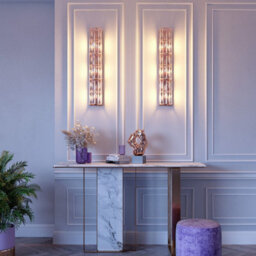 Luminosa Lighting Luminosa Maytoni Facet Classic 3 Light Wall Lamp Gold E14 - thumbnail 2