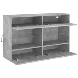 Berkfield Durable Tv Wall Cabinet With Led Lights Concrete Grey 98.5X30X60.5 Cm - thumbnail 8