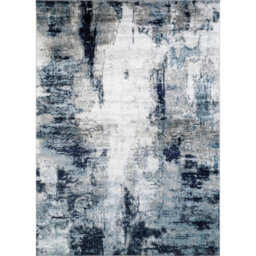 Livabliss Wanderlust-Abstract Blue Grey Black Modern Marble Living Dining Bedroom Rug 200 X 275 Cm Easy Care, Non Shedding - thumbnail 1