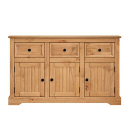 Mercers Furniture Country Antique 3 Door Sideboard Solid Wood Pine Wooden Dresser Cupboard - thumbnail 3