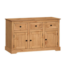Mercers Furniture Country Antique 3 Door Sideboard Solid Wood Pine Wooden Dresser Cupboard - thumbnail 2