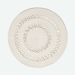 Homescapes Natural Crochet Braided Rug 70Cm Round - thumbnail 1