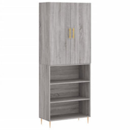 Berkfield Highboard Grey Sonoma 69.5X34X180 Cm Engineered Wood - thumbnail 2