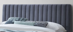 Save On Goods UK 4Ft6 Double Dark Grey Soft Velvet Fabric Upholstered Bed Frame Bedstead. - thumbnail 3