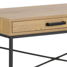 Wyld Haus El Paso Office Desk - 1 Drawer, Wild Oak Effect & Black Metal Base - thumbnail 6