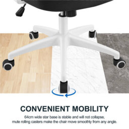 Yaheetech High Back Mesh Office Chair With Headrest And Armrest - White/black - thumbnail 5