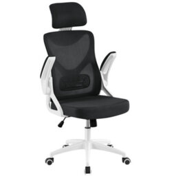 Yaheetech High Back Mesh Office Chair With Headrest And Armrest - White/black - thumbnail 2