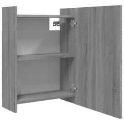 Walplus Bathroom Mirror Cabinet Grey Sonoma 62.5X20.5X64 Cm Engineered Wood - thumbnail 7