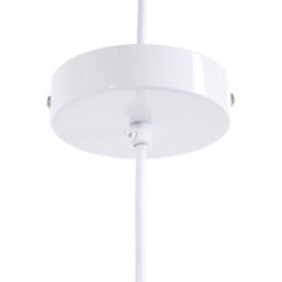 Beliani 1-Light Pendant White Aluminium Cone With Natural Oak Peak, W25 X H132Cm - thumbnail 3