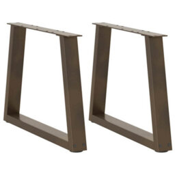 Berkfield Coffee Table Legs V-Shape 2 Pcs Natural Steel 60X(42-43.3) Cm Steel