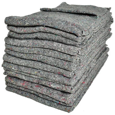 Pluto Packaging 5 X Large 200Cm X 150Cm Van & Transit House Removal Cross Stitched Furniture Blankets - image 1