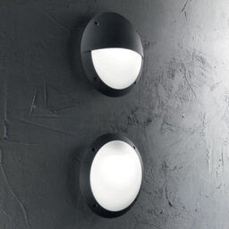 Ideal Lux Luminosa Lucia 1 Light Half Diffuser Outdoor Flush Wall Light Black Ip66, E27 - thumbnail 2