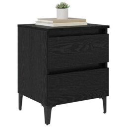 Berkfield Bed Cabinet Black Oak 40X35X50 Cm Engineered Wood - thumbnail 3