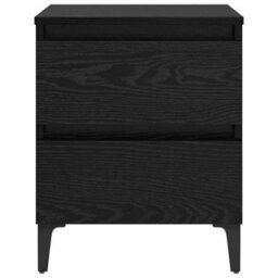 Berkfield Bed Cabinet Black Oak 40X35X50 Cm Engineered Wood - thumbnail 6