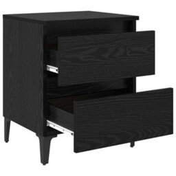 Berkfield Bed Cabinet Black Oak 40X35X50 Cm Engineered Wood - thumbnail 5