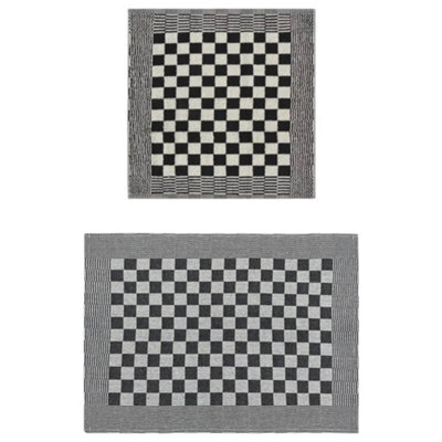 Berkfield Durable 10 Piece Towel Set Black And White Cotton