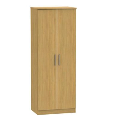 Montana Ready Assembled Classic Oak Effect Tall Double Wardrobe (H)1970mm (W)740mm (D)530mm - image 1