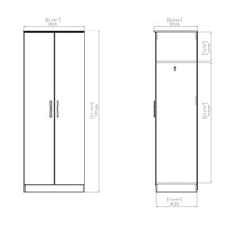 Montana Ready Assembled Classic Oak Effect Tall Double Wardrobe (H)1970mm (W)740mm (D)530mm - thumbnail 4