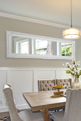 Mirroroutlet Hamilton White Shabby Chic Design Mirror 137 X 46 Cm - image 1