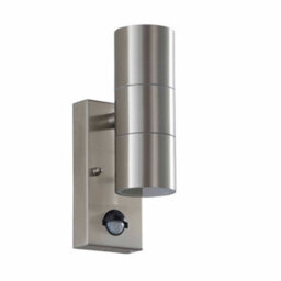 Anson Lighting Tube Stainless Steel Outdoor Pir 2 Light Wall Light - thumbnail 3