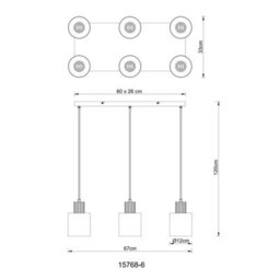 Luminosa Lighting Luminosa Aleidis Cluster Pendant Ceiling Light Matt Black Smoke Glass Shade 6X E27 - thumbnail 5