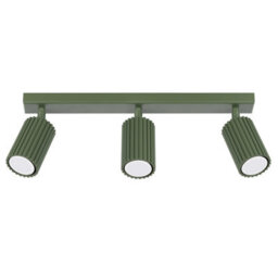 Sollux Lighting Karbon Aluminum Olive Green 3 Lights Minimalist Ceiling Light - thumbnail 1