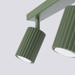 Sollux Lighting Karbon Aluminum Olive Green 3 Lights Minimalist Ceiling Light - thumbnail 7