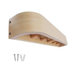 Keypak Scandi Wooden Coat Rack With Shelf - Wall Mounted 4 Hidden Hooks & 49Cm Floating Shelf For Hallways, Bedrooms & Entryways - thumbnail 1