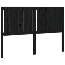Berkfield Bed Headboard Black 145.5X4X100 Cm Solid Wood Pine - thumbnail 2