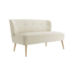 Wyld Haus Hettie Sand 2-Seater Sofa With Wooden Legs Modern Compact Design - thumbnail 2