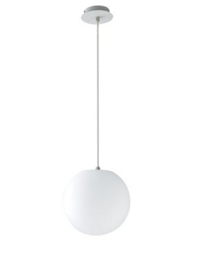 Luminosa Lighting Luminosa Geco Outdoor Globe Pendant, White, Ip65, E27