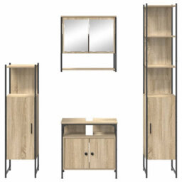 Walplus Bathroom Furniture Set 4 Pcs Sonoma Oak 33 X 33 X 185.5 Cm - thumbnail 9