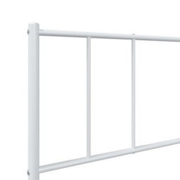 Berkfield Metal Bed Frame With Headboard And Footboard White 107X203 Cm - thumbnail 9