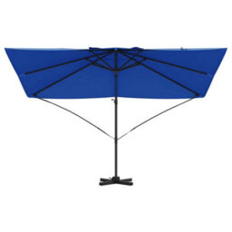 Berkfield Modern Cantilever Roma Parasol Azure Blue 352X251X260 Cm Aluminium - thumbnail 5